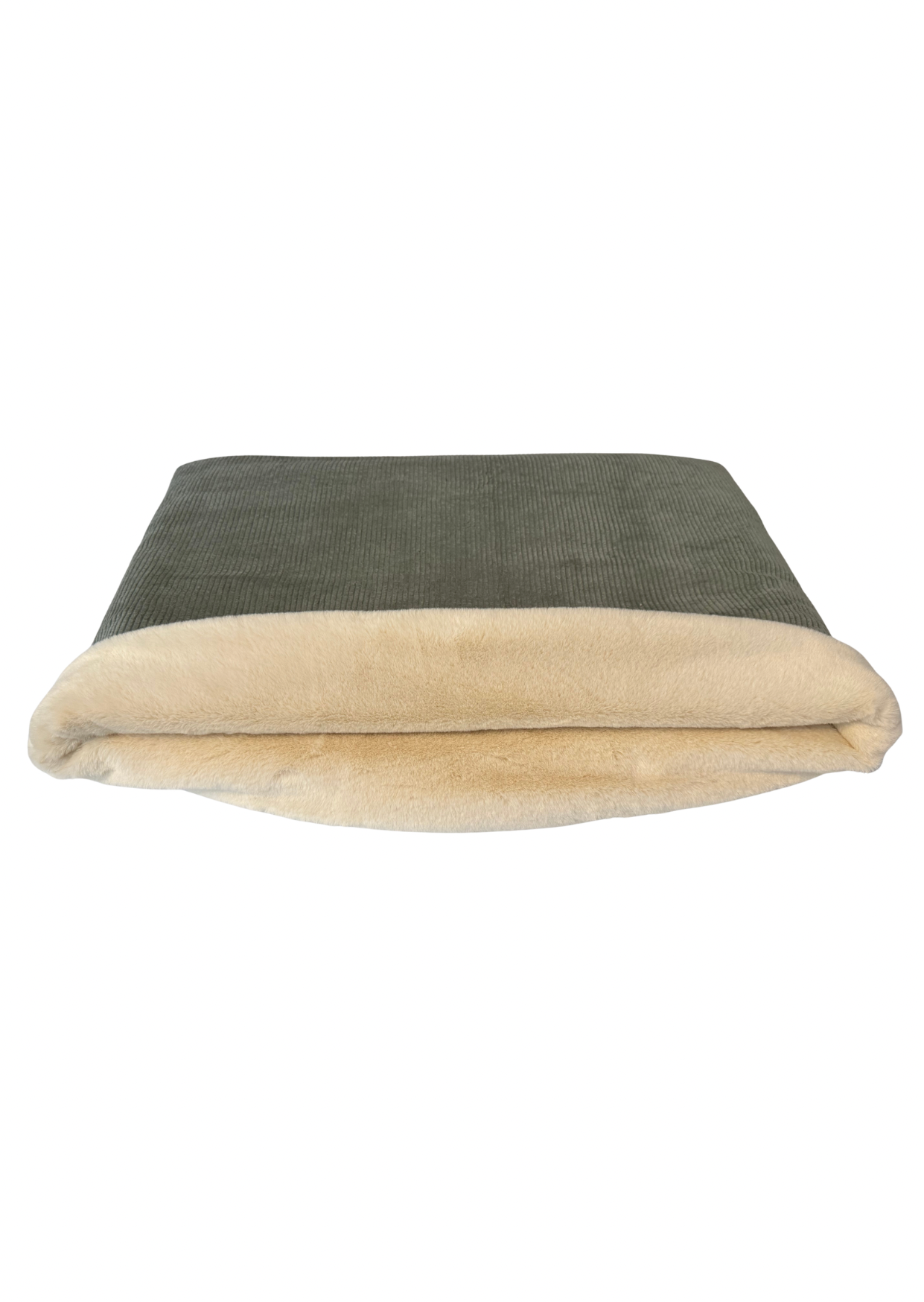 Kuschelnest S Salbei/Kunstfell beige