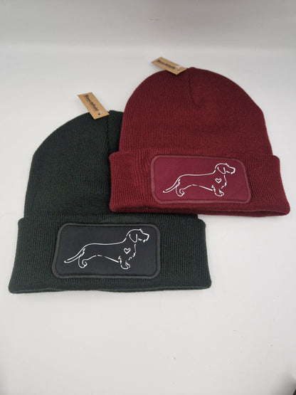 Wintermütze mit Dackel