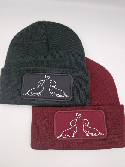 Wintermütze mit Dackel